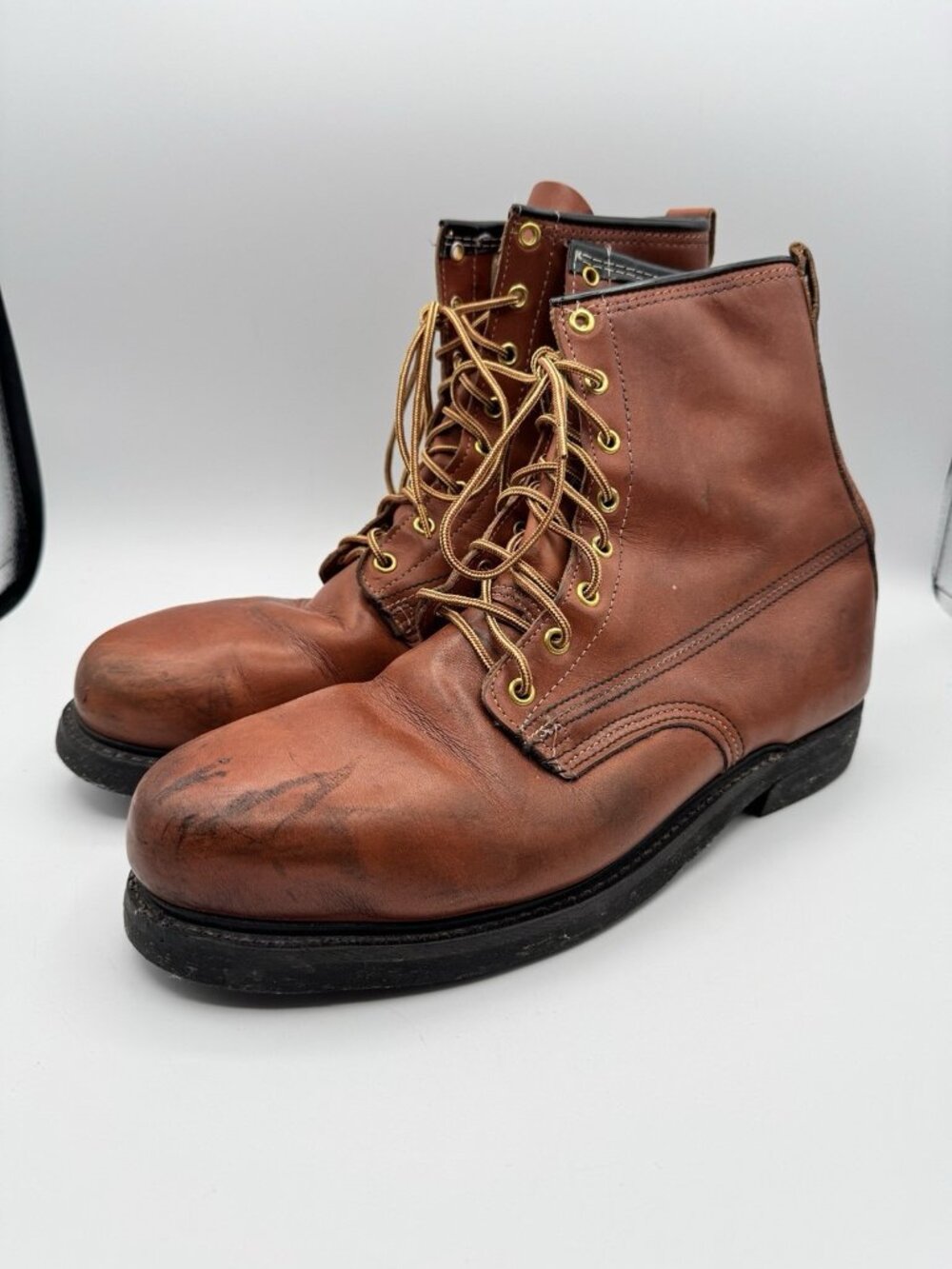 RED WING BOOTS 10.5 ANSI Z41 HEAVY DUTY BOOTS MADE IN THE USA